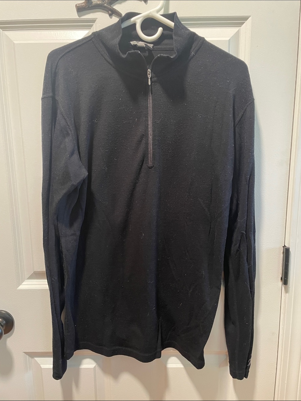 Smartwool Black Long-Sleeve Quarter Zip Pullover Thermal Base Layer